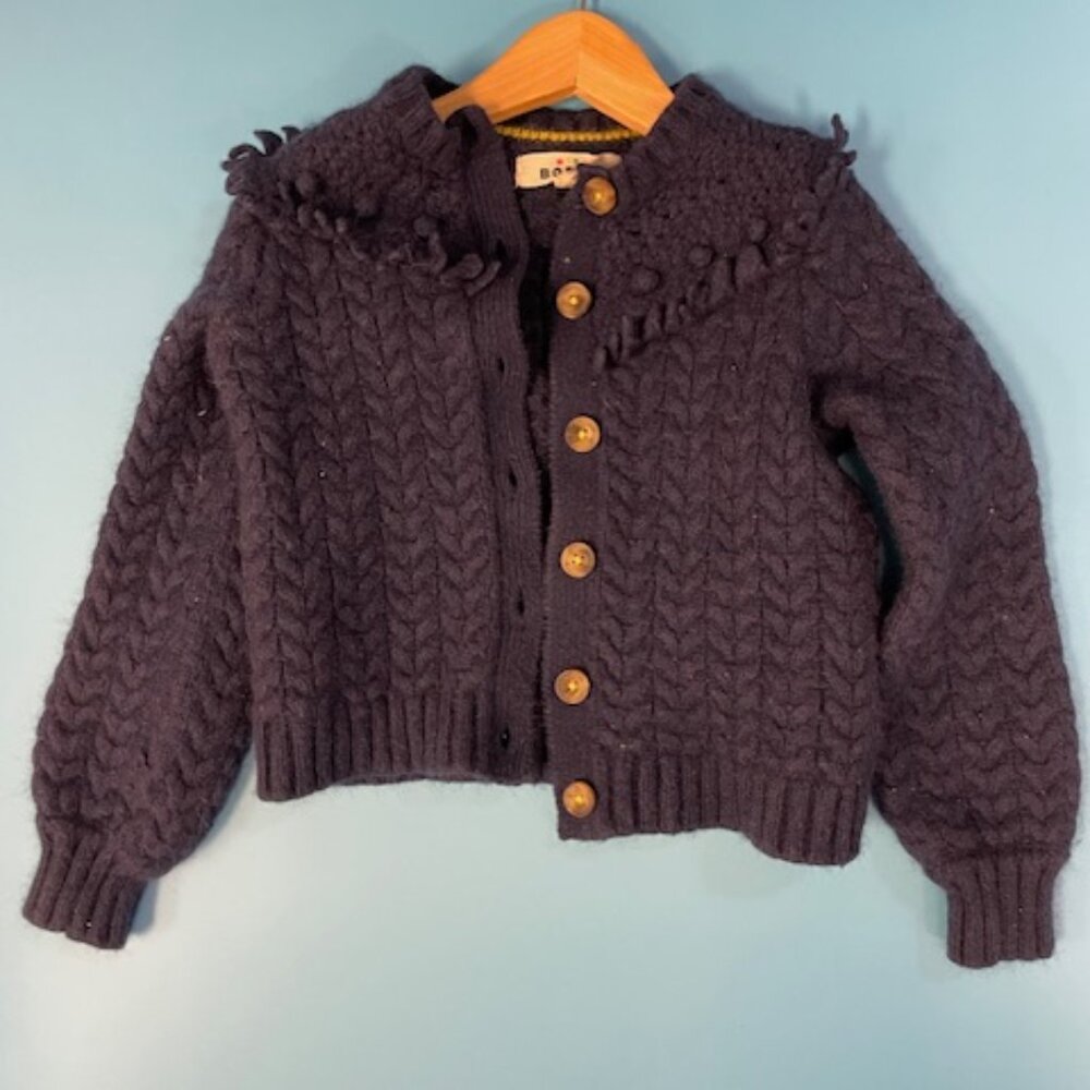 Mini Boden Navy Wool Cardigan 5T